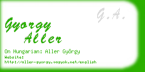 gyorgy aller business card
