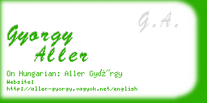 gyorgy aller business card